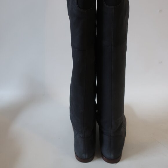 Womens Candela NYC Black Suede Studded Accents Over-the Knee Boots 8 - Picture 8 of 16